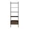 Tuhome Oslo Ladder Bookcase, Four Legs, One Drawer, Five Open Shelves, Dark Walnut ELC6710 - alternate 5
